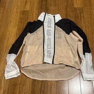 Nike Women's Black and Cream Bomber Jacket